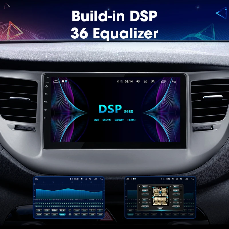 JMCQ 9 &quot4G для Hyundai Tucson 3 2015-2018 автомобильное радио Wifi Android плеер Встроенный RDS