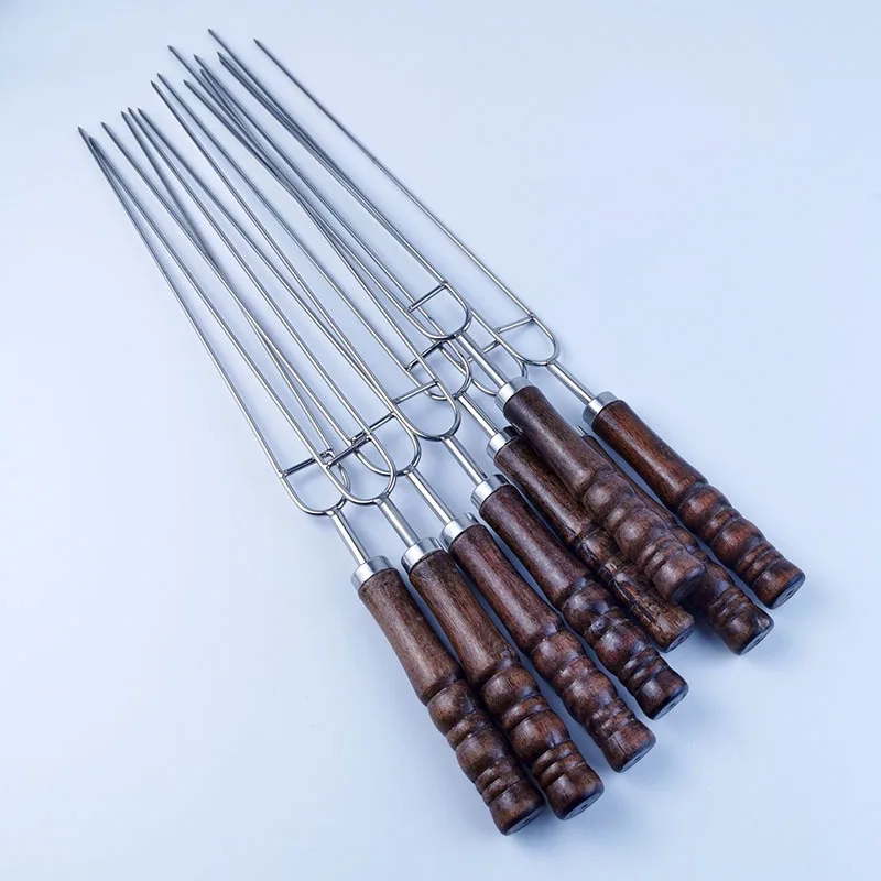 

Double Row BBQ Stainless Steel Level VIP Needle U-Fork Barbecue Chicken Wings Tools Accessories Skewers Canape Cooking Utensils