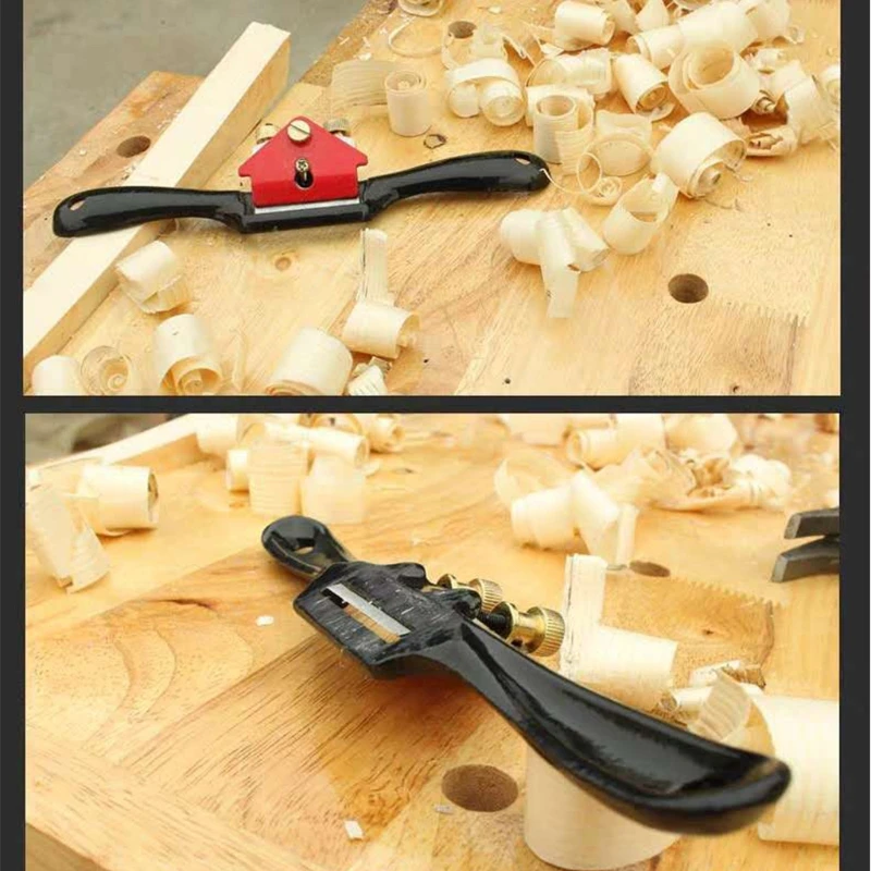 

Adjustable SpokeShave with Flat Base and Metal Blade Wood Working Wood Craft Hand Tool with 4 PCS Planer Blade