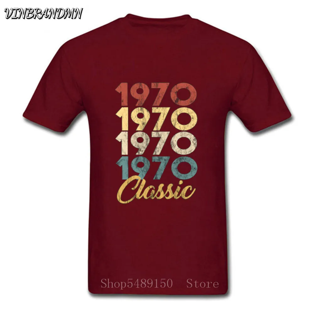 Новинка 1970 Классическая винтажная футболка для 50-летнего дня рождения лучший