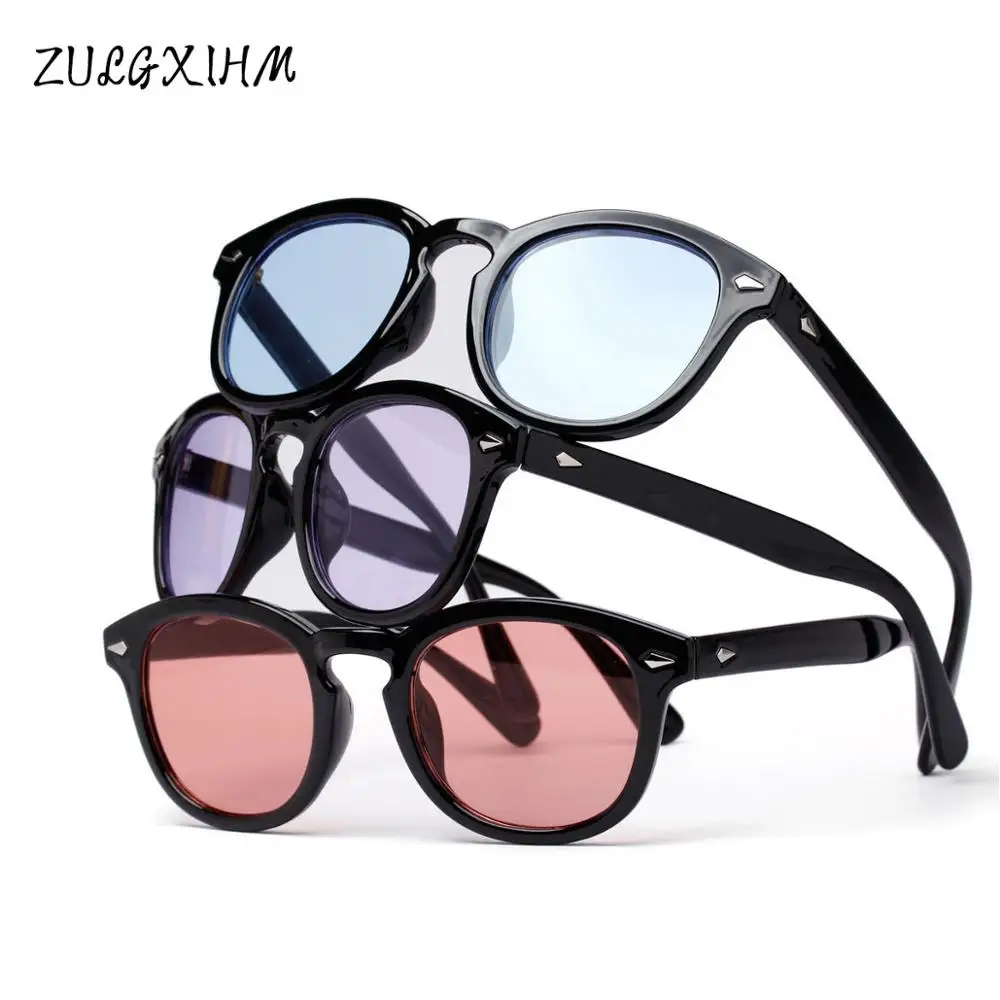 Модные красочные женские солнцезащитные очки в пластиковой оправе уличные UV400