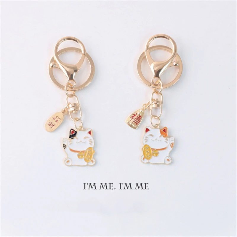 Брелок с японским котом на удачу безделушки Манеки Неко брелок для автомобильной