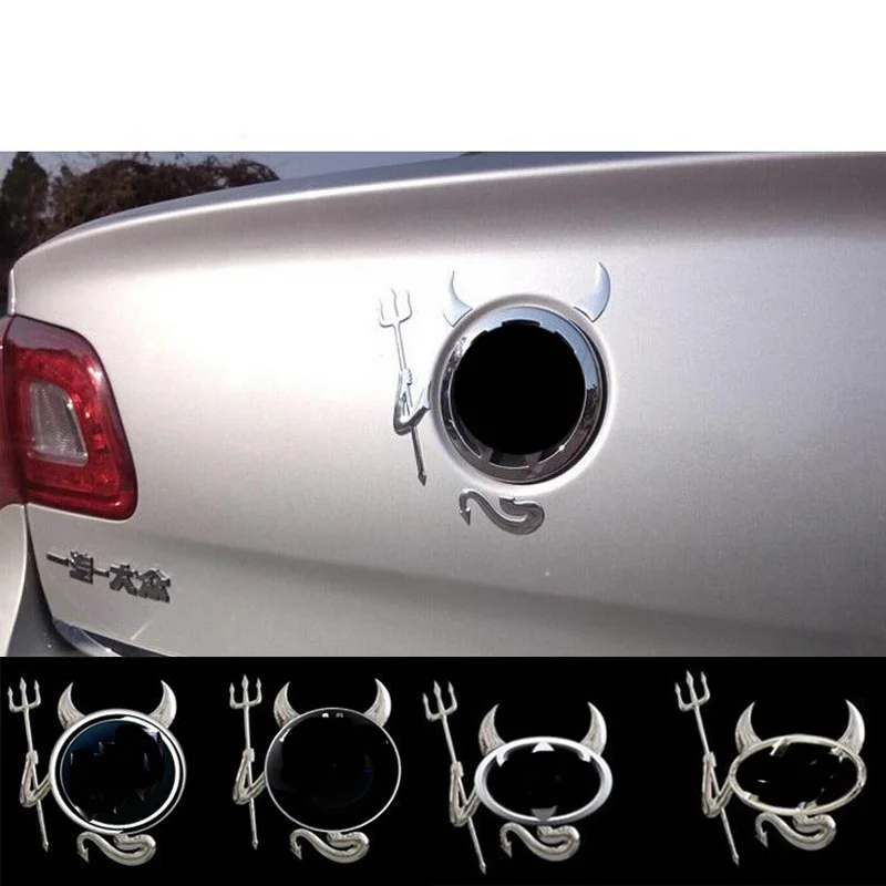3D Хром дьявол наклейка автомобильные аксессуары забавная Автомобильная