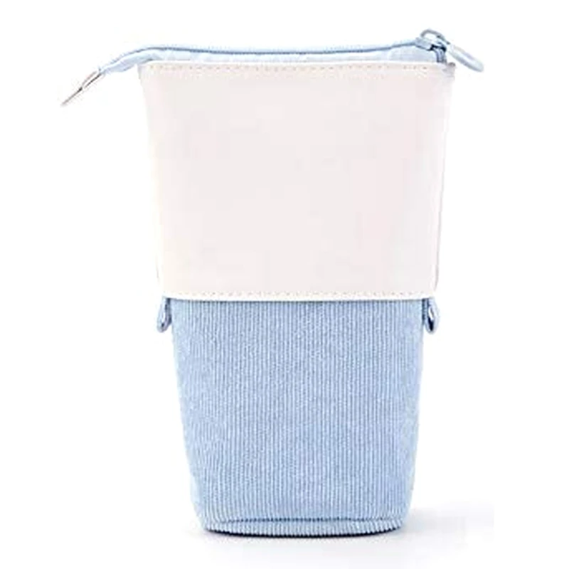 

PPYY-Pen Pencil Telescopic Holder Stationery Case, Stand-Up Transformer Bag Colorful Organizer, for Cosmetics Pouch