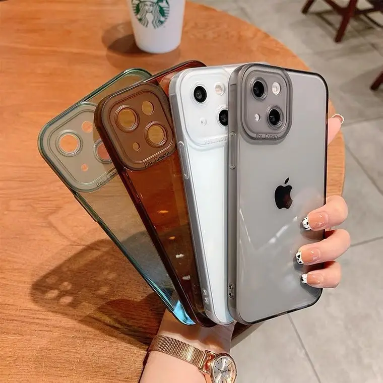 

All-round Protection Transparent phone case for iphone 11 13 12 pro max xs max Xr Xs X 8 7 plus 6 6s plus Retro Shockproof Cover