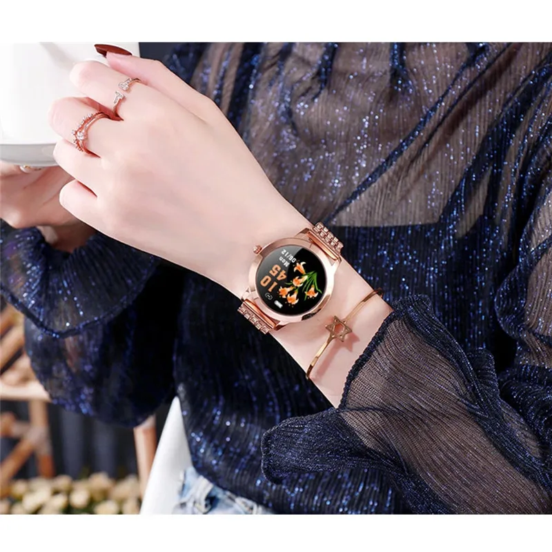 

2021 Lovely Smart Watch Women IP68 Waterproof Heart Rate BP Message Reminder LW10 Smartwatch Connect For Xiaomi Android IOS