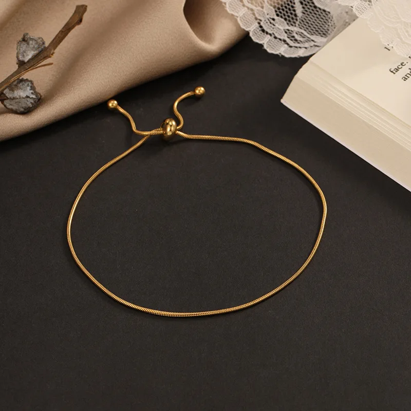 New Fashion Simple Anklet Korean Pull Simple Stainless Steel Ankle Ring Women's Jewelry Women's Anklet Stainless Steel Anklets