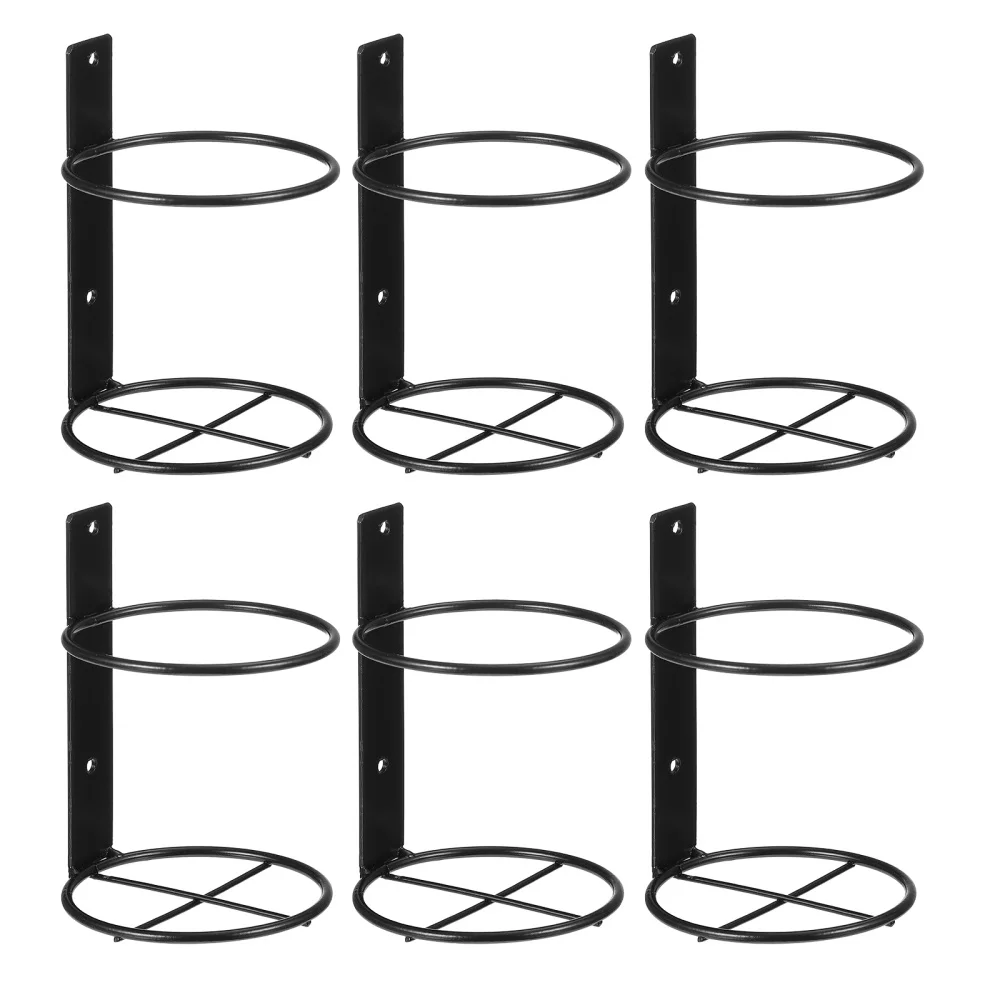 

6pcs Iron Racks Wall-mounted Display Racks Red Storage Holders