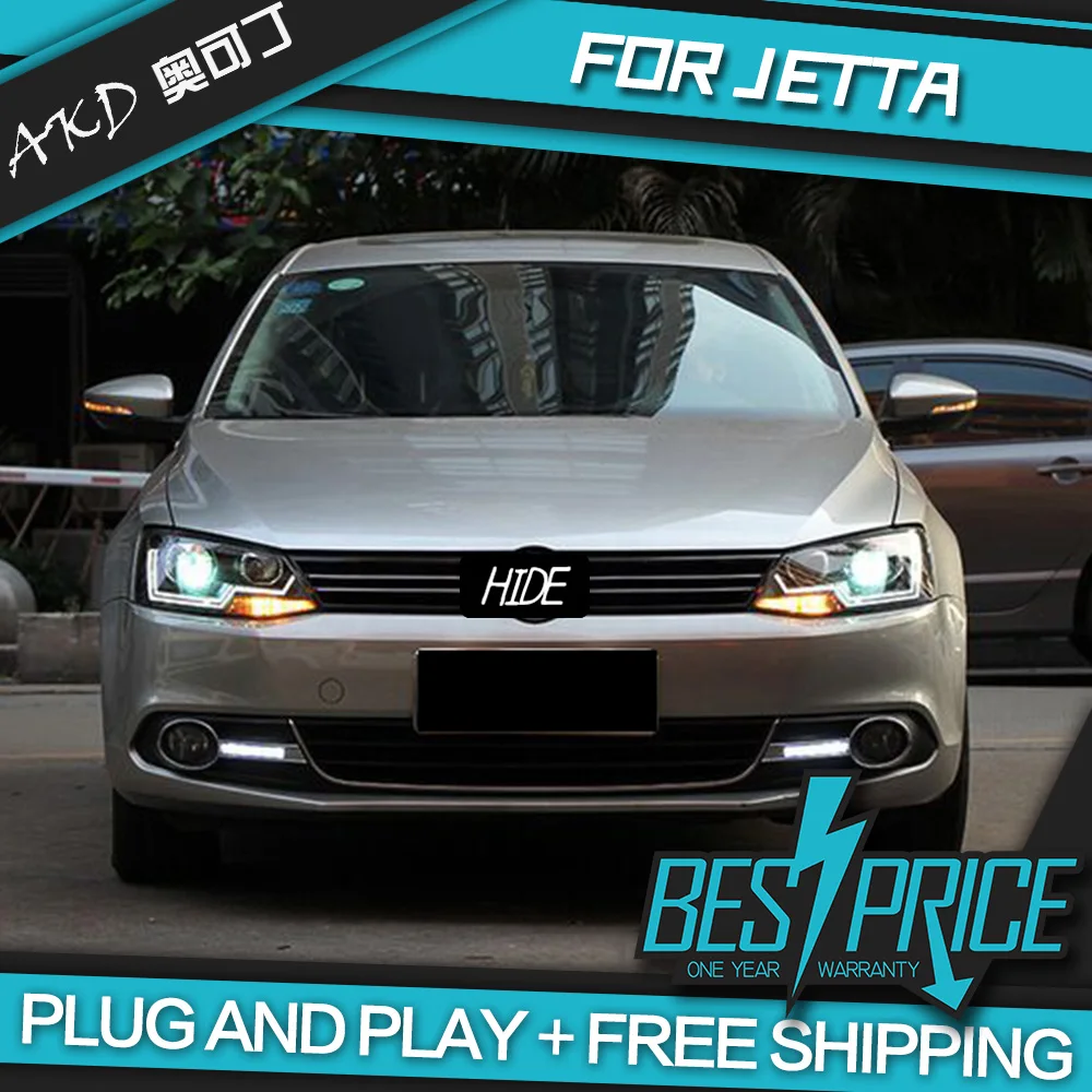 Фары AKD для стайлинга автомобилей VW Jetta MK6 фары светодиодные ходовые огни