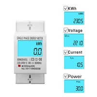 80a din rail single phase two wire lcd digital display power consumption energy electric meter kwh ac 220v 230v 50hz60hz