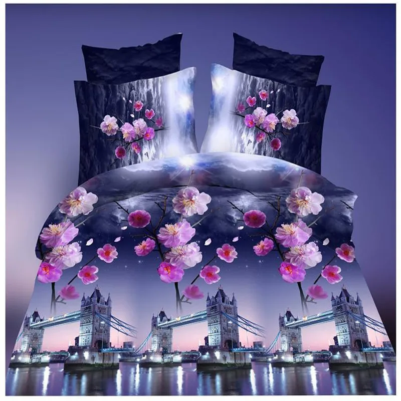 

london bridge 3d bedding set queen twin size duvet cover bed sheet pillow cases bed linen set