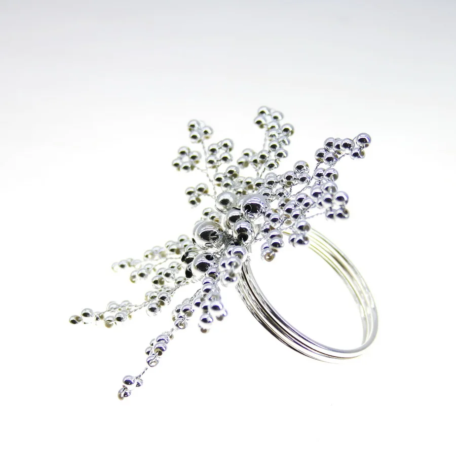 

free shipping pearl napkin ring beads napkin holder for wedding many colors 12 pcs