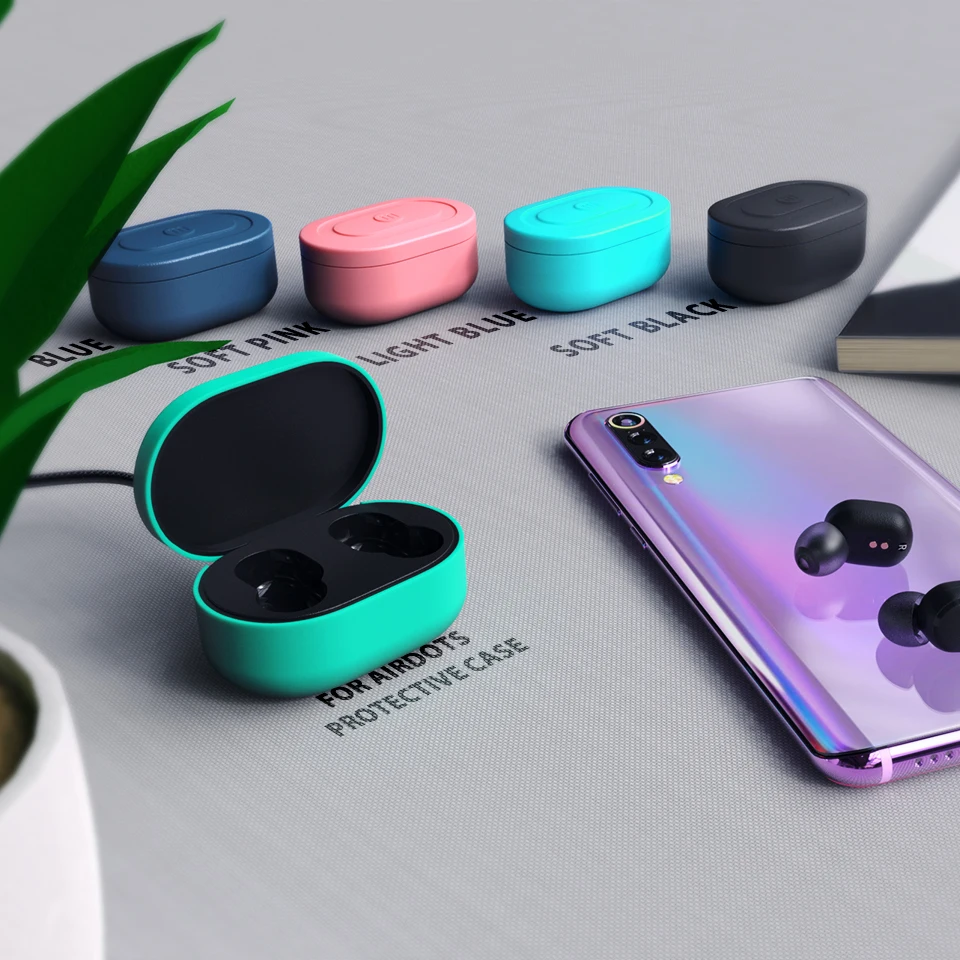 Silicone Case Protective Cover for Xiaomi Airdots Redmi Air Dots Pouch Accessories Youth Edition Silicon Wireless Headphone Case
