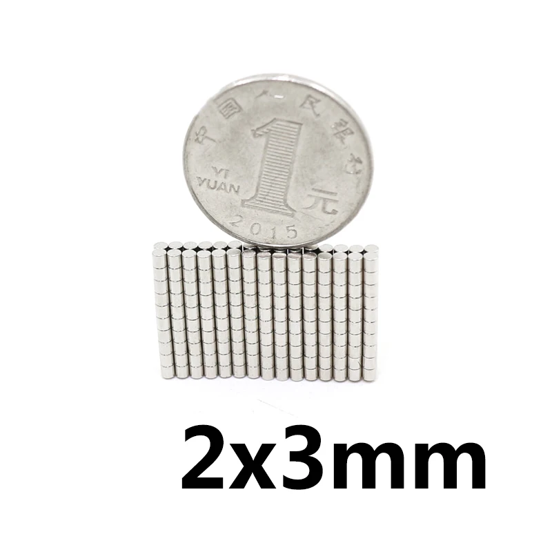 

200/500/1000pcs 2*3mm Magnets Permanent Small Round Magnet Thin Neodymium Magnet Super Strong 2x3mm