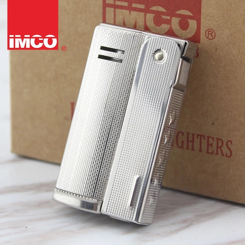 

Original Stainless Steel IMCO Kerosene Lighter Windproof Gasoline Flint Cigarette Lighter Petrol Oil Lighter Inflated Men Gadget