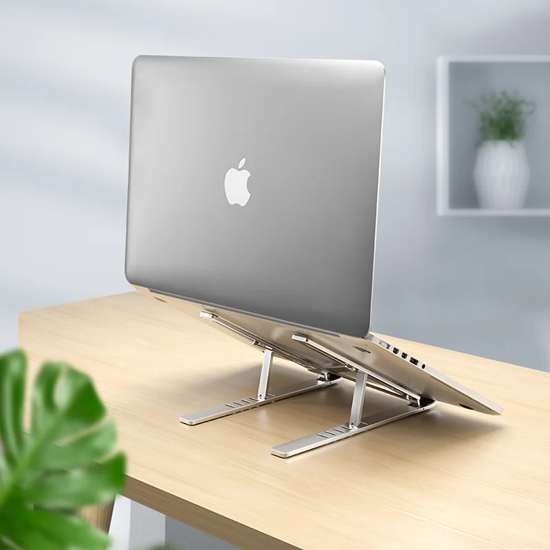 Фото Подставка для ноутбука MacBook Pro, складная подставка для планшета из алюминиевого сплава, кронштейн, держатель для ноутбука Ipad, ПК, компьютера №2
