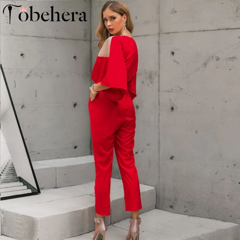 Glamaker плиссированный прозрачный лоскутный длинный комбинезон женский летний