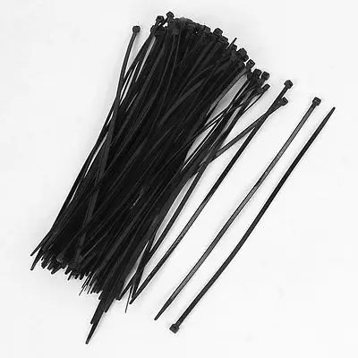 Хомут для проводов и кабелей стяжки крепежная упаковочная Веревка Черный 4 8 мм x