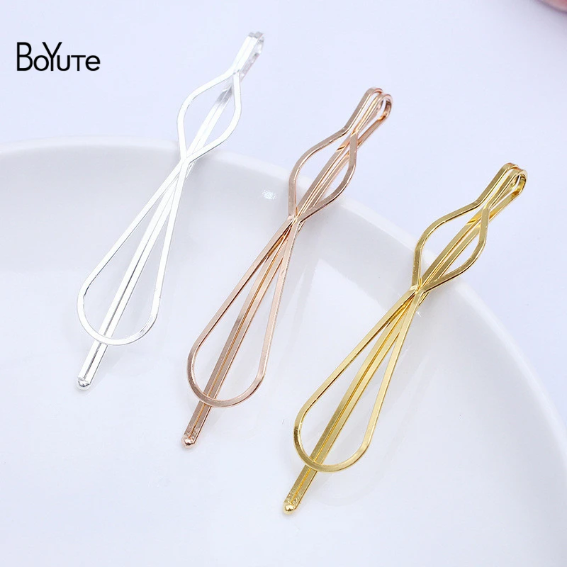 

BoYuTe (50 шт./лот) 14*70 мм металлическая железная боковая застежка в Корейском стиле аксессуары для волос Diy материалы оптовая продажа