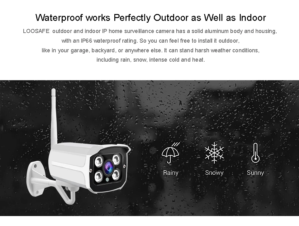 LOOSAFE, 1080 P, Wifi, ip-камера для домашней безопасности, пуля, для улицы, цветной, день и ночь, режим AP, водонепроницаемая, Onvif, камера видеонаблюдения