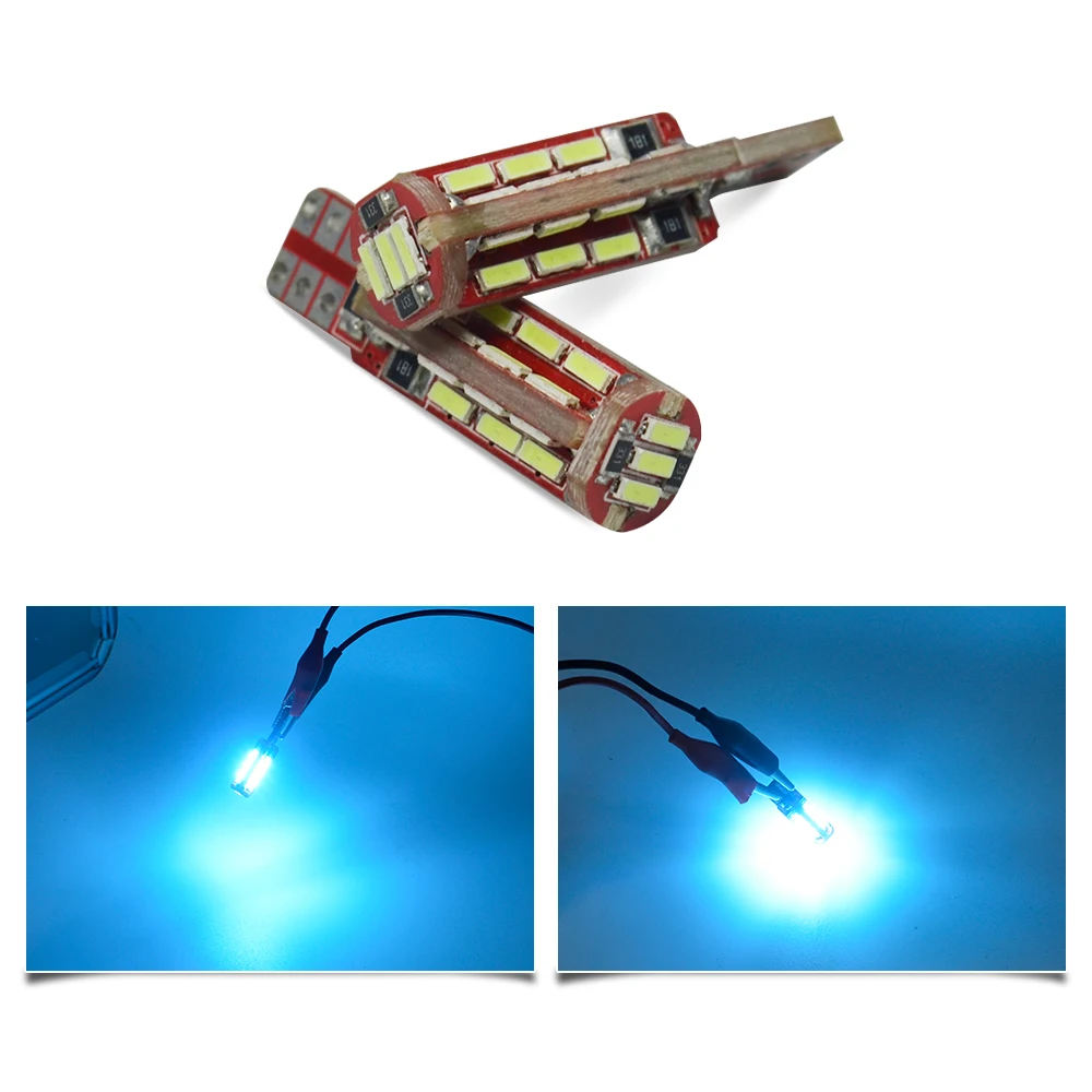 2 шт. T10 Canbus 19 SMD 3014 Светодиодный с W5W 6SMD 5730 194 168 белый 12V Авто Автомобильные