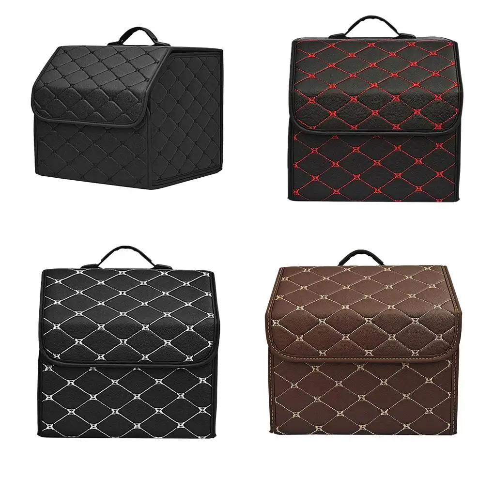 

Многофункциональный складной органайзер для автомобильного багажника с крышкой, Портативная сумка для хранения в автомобиле, органайзер д...