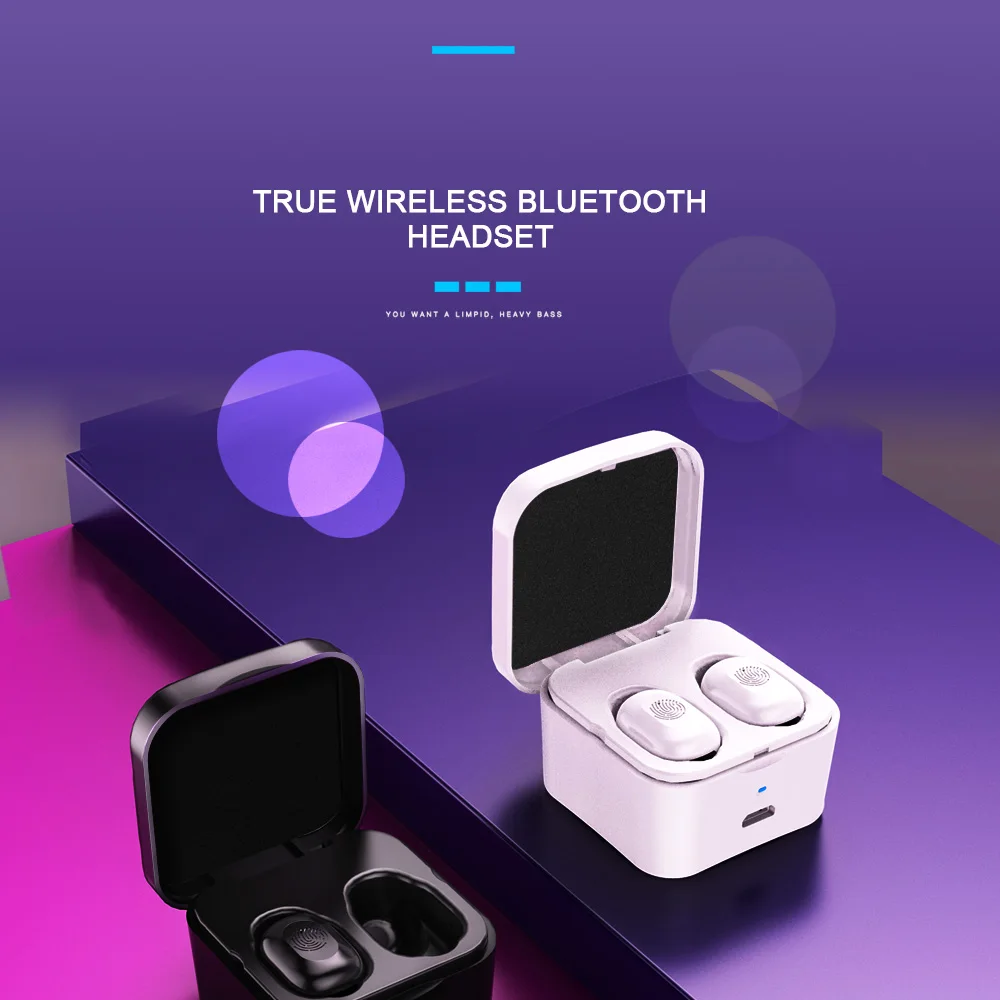 CBAOOO TWS Bluetooth спортивные музыкальные беспроводные наушники Bluetooth 5,0 наушники с микрофоном и зарядным устройством