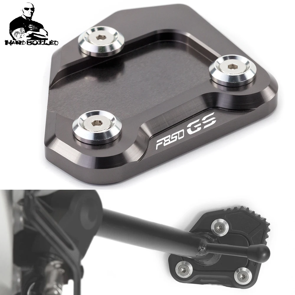 

for BMW F750GS F850GS/ ADV F 850 GS 2018 2019 2020 Side Stand Enlargement Extension pad Enlarger plate with logo F850 GS F 750GS