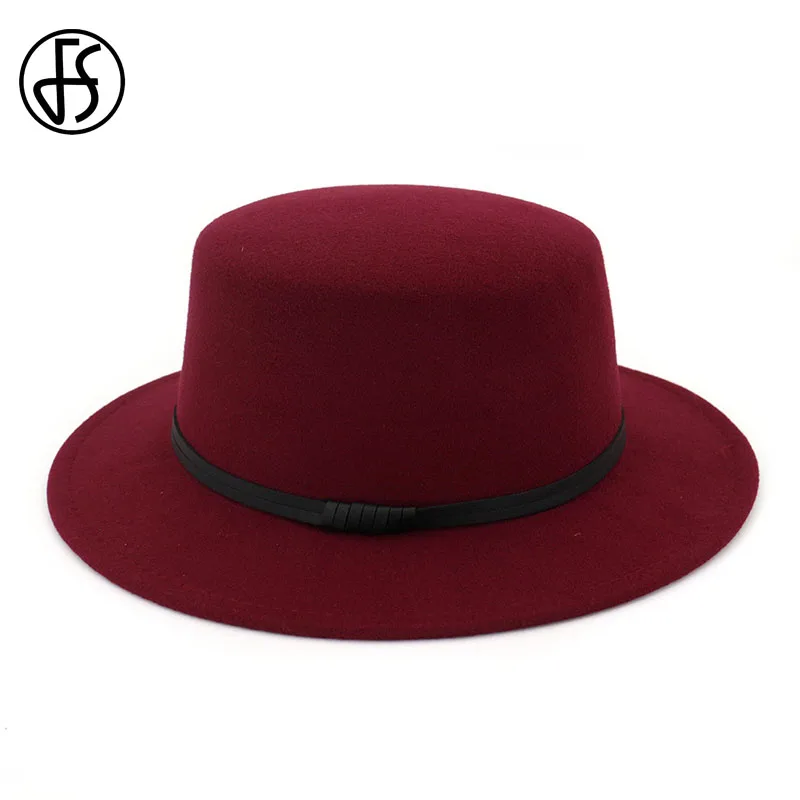 Шляпа с широкими полями FS для мужчин и женщин Классическая фетровая шляпа