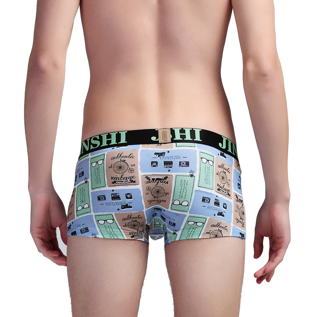 Men Underwear Boxer Briefs Bamboo Print Comfortable Sexy Men's Clothing Boxers Panties Homme Boxershorts