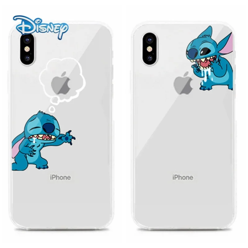 

Disney Stitch Cartoon Anime Phone Case for iPhone 13 12 11 Pro Max X XR 7 8 Plus Couples Cute Cellphone Protectiv Soft Cases