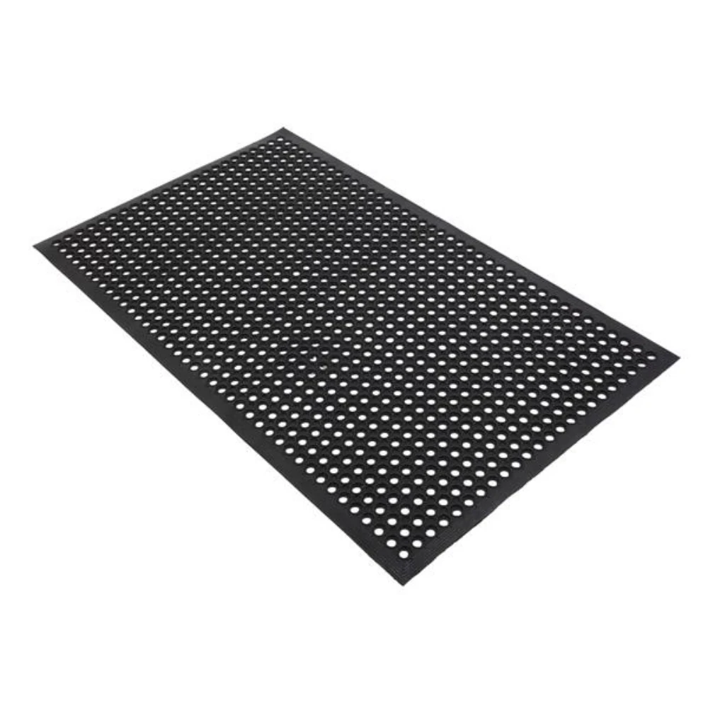 

35x59 inches Kitchen Non-slip Hexagonal Mat Multi-functional Anti-fatigue Drainage Rubber Mat Home Supplies