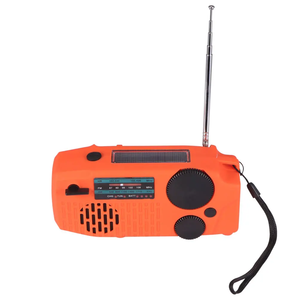 

Multifunctional Hand Solar Radio AM FM Crank Flashlight Power Bank Radio Solar Camping Accessories Sos Flashlight function