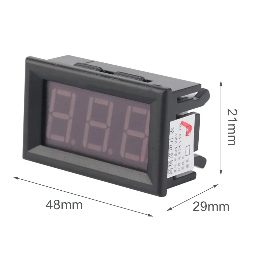

LED Display High Measurement Accuracy Mini Digital Voltmeter 0-100V Red LED Vehicles Motor Voltage Panel Meter