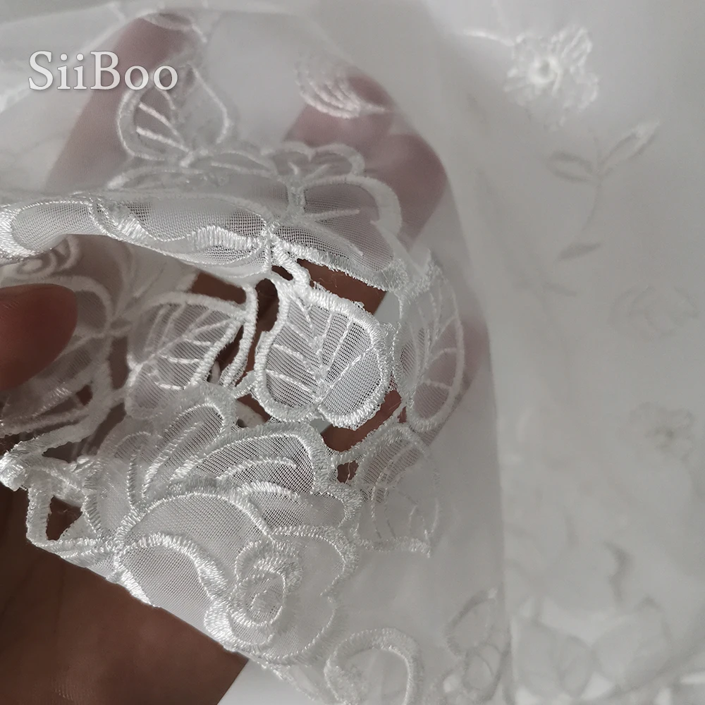 Белые кружевные полузанавески с цветочной вышивкой тюлевые занавески для эркера