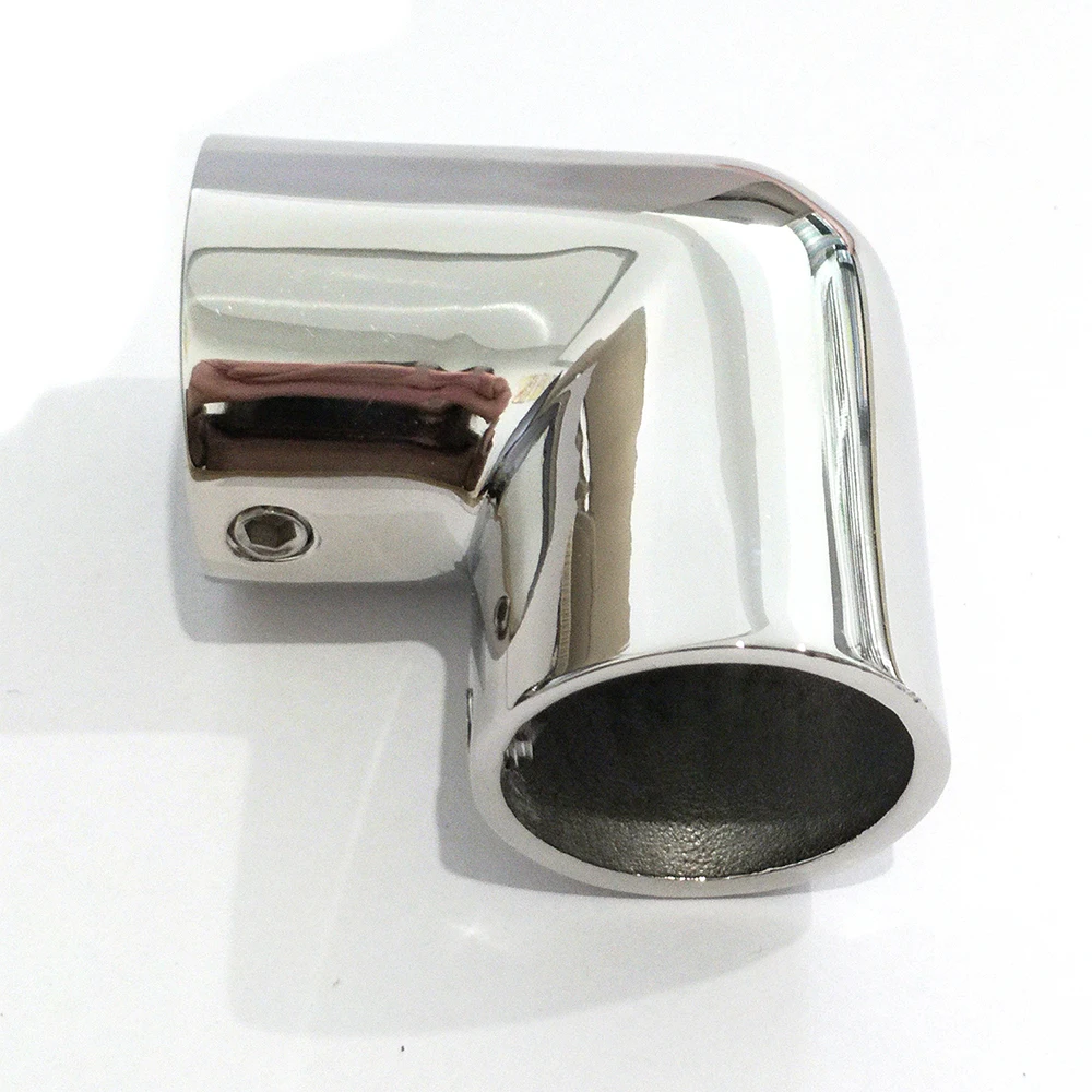 Heavy Dudy Marine Grade 316 Steel Stainless 2-Way Boat Hand Rail Fitting 90 Degree Elbow  Tube images - 6
