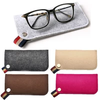 2022 new felt sunglasses case multi candy color eyeglasses box bag soft cloth eyewear accessories portable container