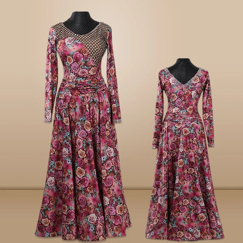 Испанское танцевальное платье стандартный бальный для румбы вальса foxtrot Платье