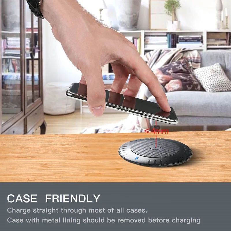 10 Вт Адаптивная Быстрая Зарядка QI Беспроводное зарядное устройство 9 в 3 0 А