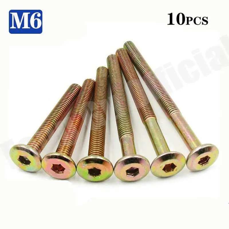 M6M8 наклонная плоская головка перекрестная мебельная винтовая фурнитура для