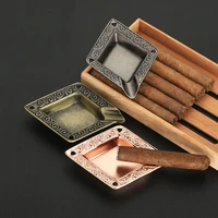 galiner square metal portable cigar ashtray 1 stand holder travel ashtrays smoking gadget mini tobacco ash tray for cigars