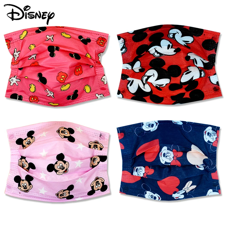 

Disney Mickey Disposable Masks For Children Go Out Filter Face Cover 3-Layer Girl Protective Face Shield Cute Face Cover For Kid