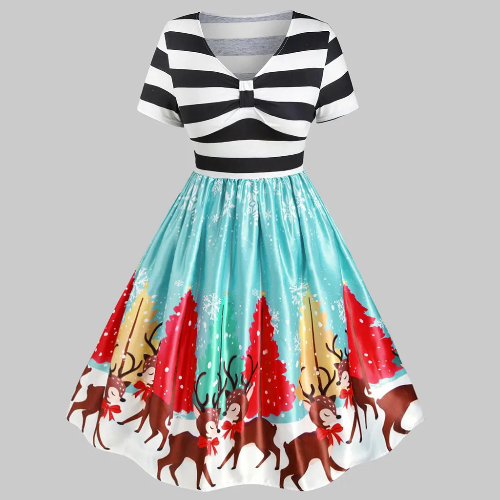 Женское платье с V-образным вырезом большие размеры | Женская одежда