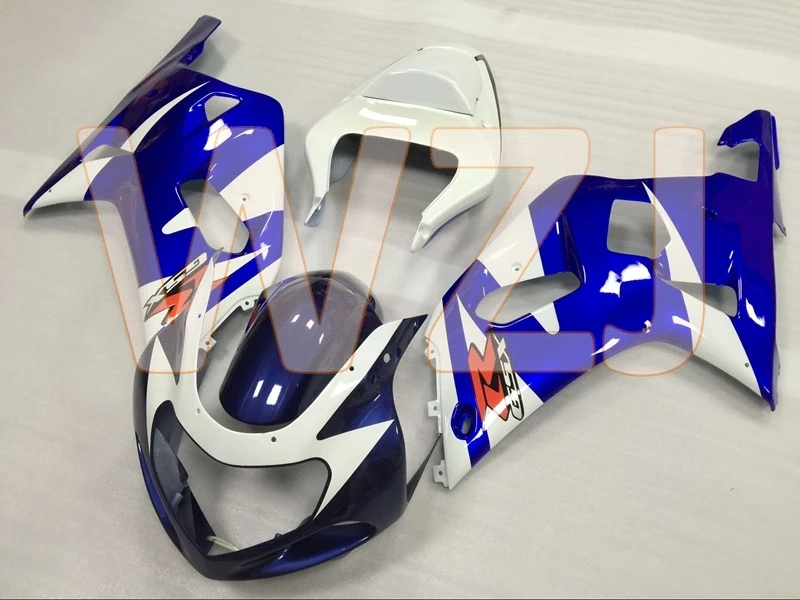 GSX R600 R750 R1000 2001 мотоцикл обтекатель 2000 сине белые черный 2003 K1 2 Abs обтекатель|Полные