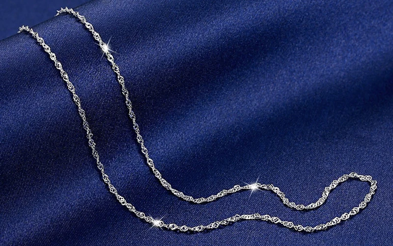 Женская цепочка из натуральной чистой платины особая сингапурская длиной 950