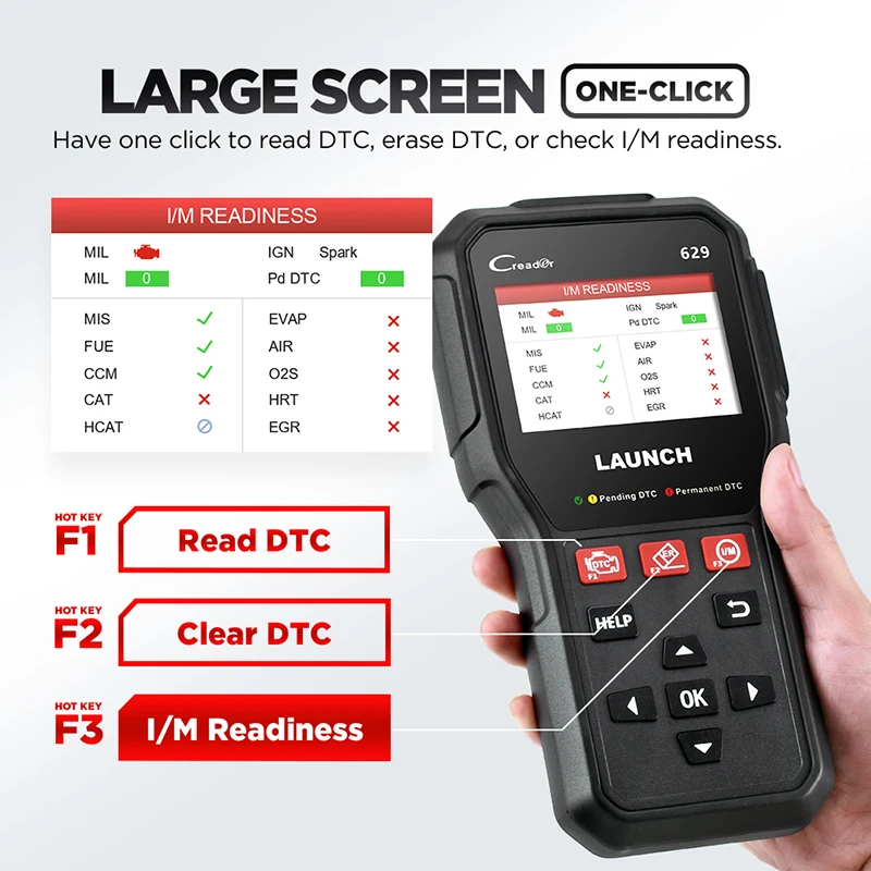 Launch CR629 OBD2 сканер двигателя ABS SRS OBD инструмент сканирования масла SAS сброс OBDII