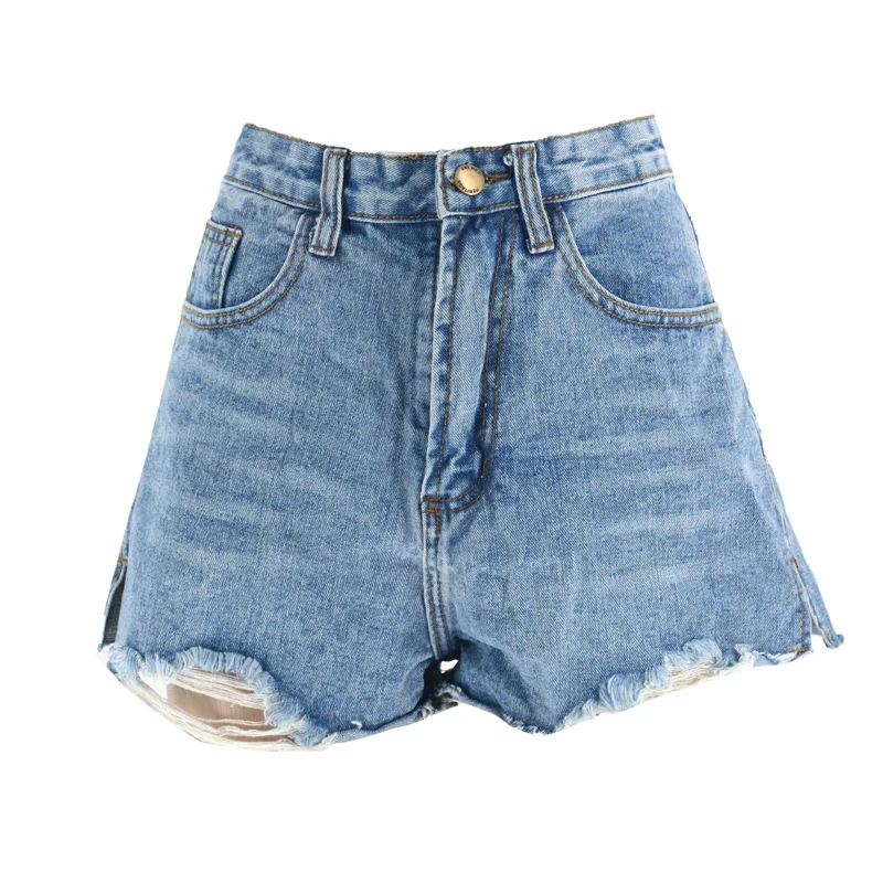 

Summer women's ripped denim shorts plus size slim slimming