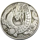 HB(157) Хобо, США, моргановский доллар, череп, Скелет Зомби, посеребренные копии монет