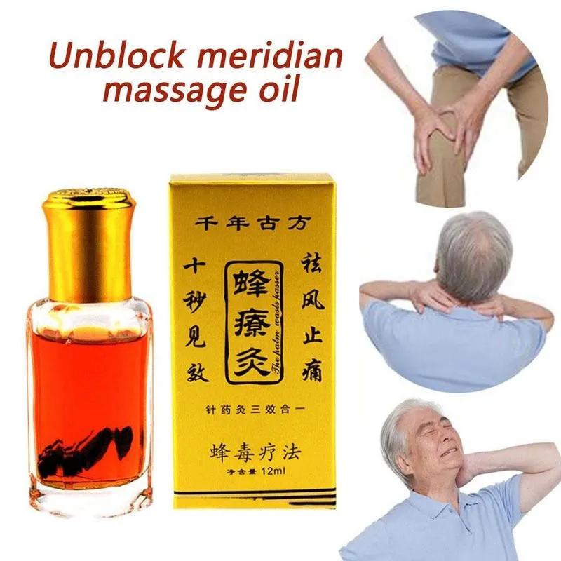 100% экстракт пчелиного яда эфирное масло шеи спины облегчение боли расслабляющий