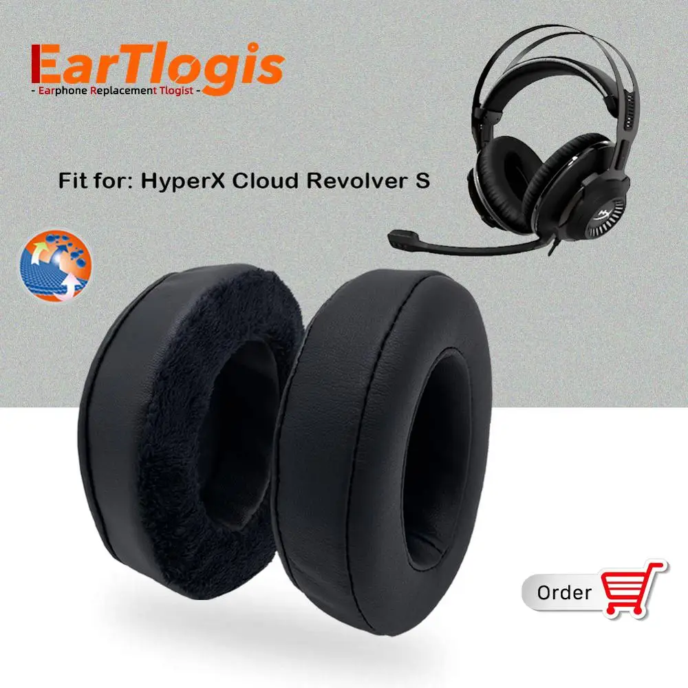 EarTlogis Запасные подушечки для HyperX Cloud Revolver S гарнитура Запчасти наушник крышка